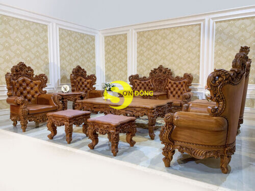 Bộ bàn ghế sofa Hoàng Gia - Đồ Gỗ Nội Thất Sơn Đông - Công Ty TNHH  Sản Xuất Thương Mại Xây Dựng Sơn Đông